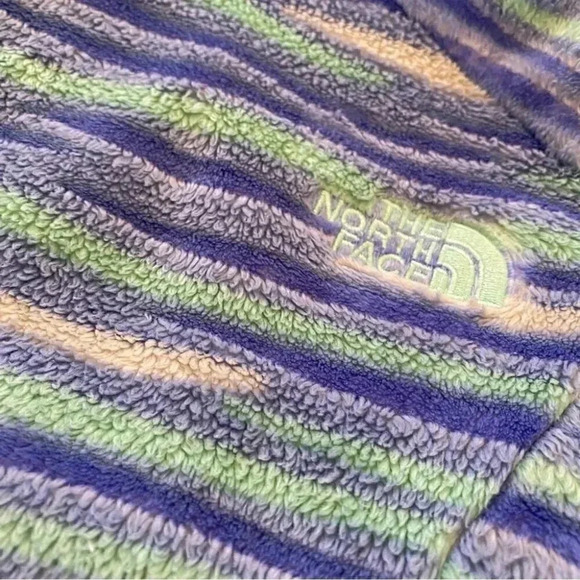 The North Face Osolita Zip Up Fleece Jacket Sweater Grapemist Blue Wavy Stripe:L - Picture 8 of 13